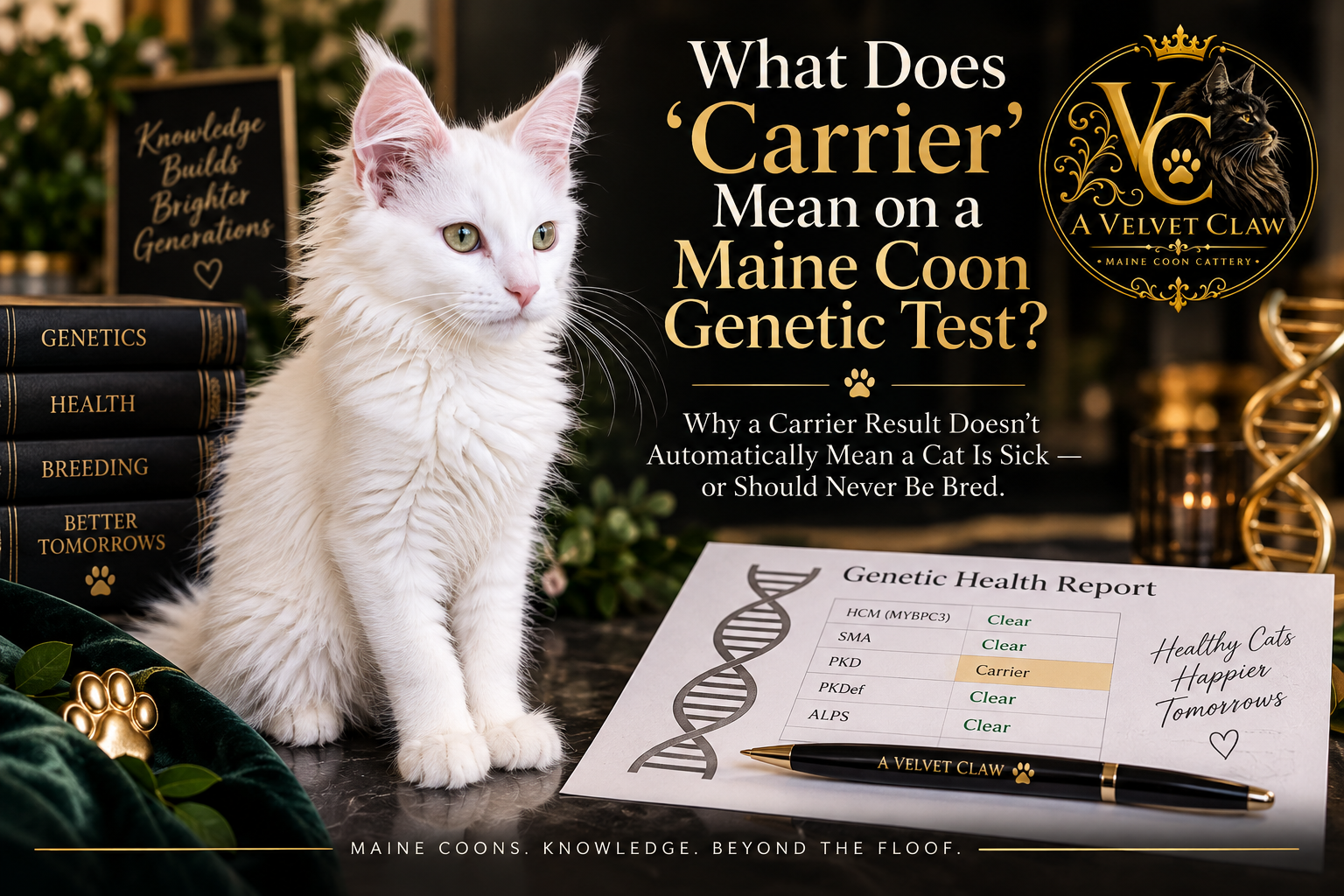 What Does “Carrier” Mean on a Maine Coon Genetic Test? 🧬🐾