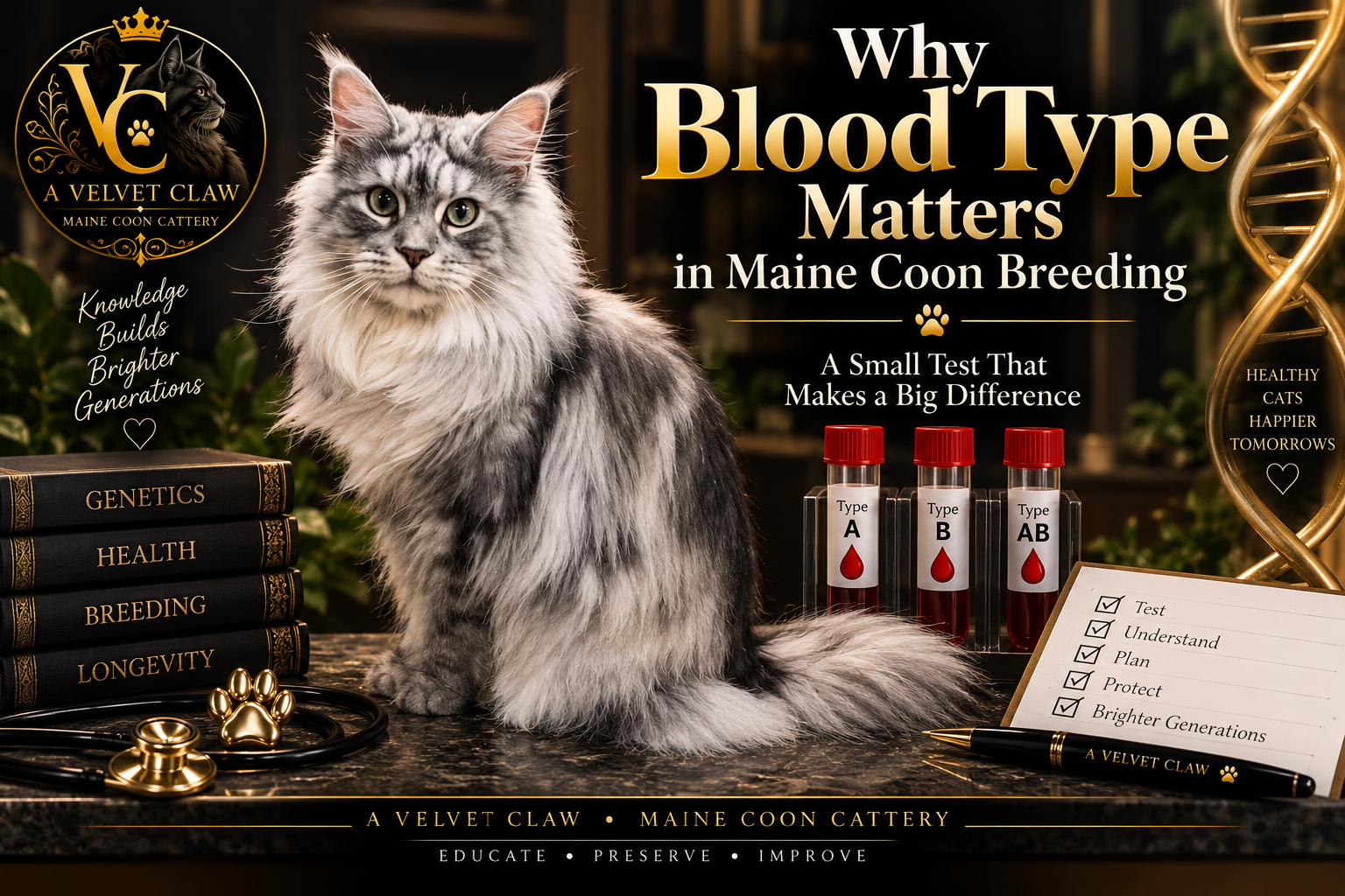 Why Blood Type Matters in Maine Coon Breeding 🩸🐾