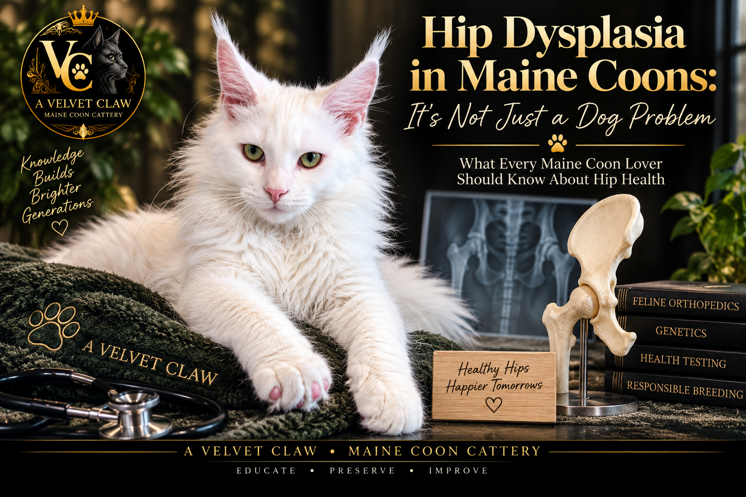 🦴 Hip Dysplasia in Maine Coons: It’s Not Just a Dog Problem