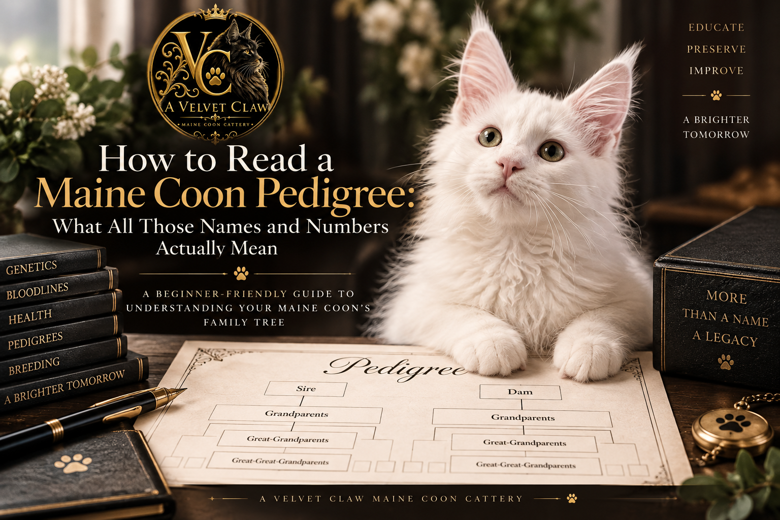 How to Read a Maine Coon Pedigree: What All Those Names and Numbers Actually Mean