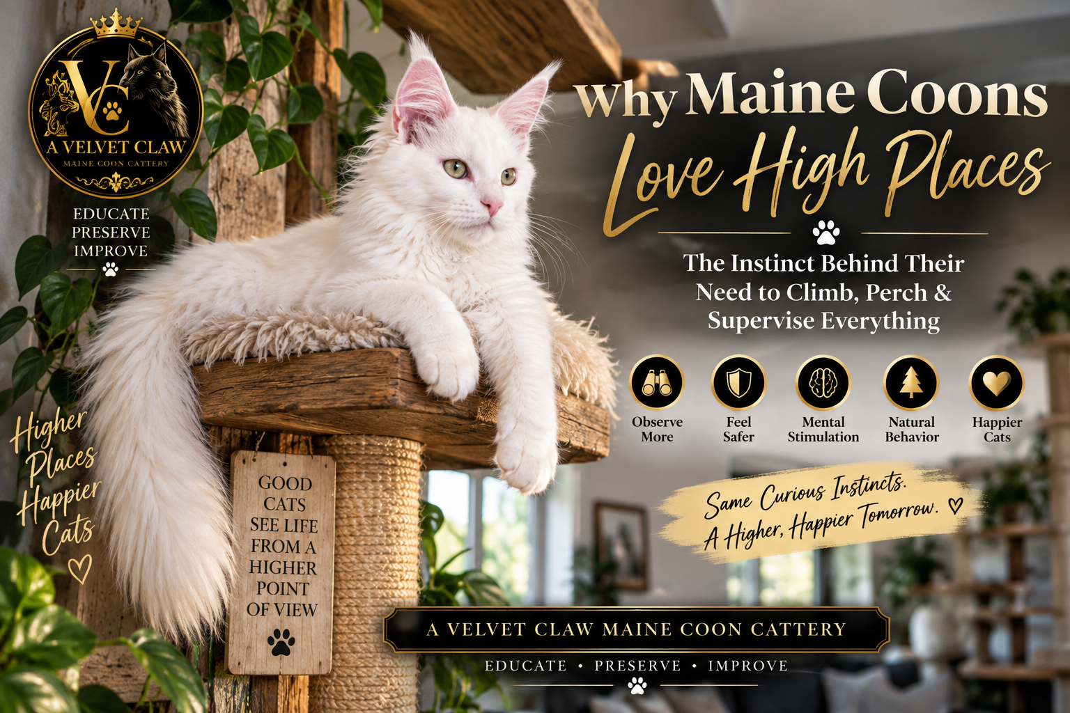 🐾 Why Maine Coons Love High Places