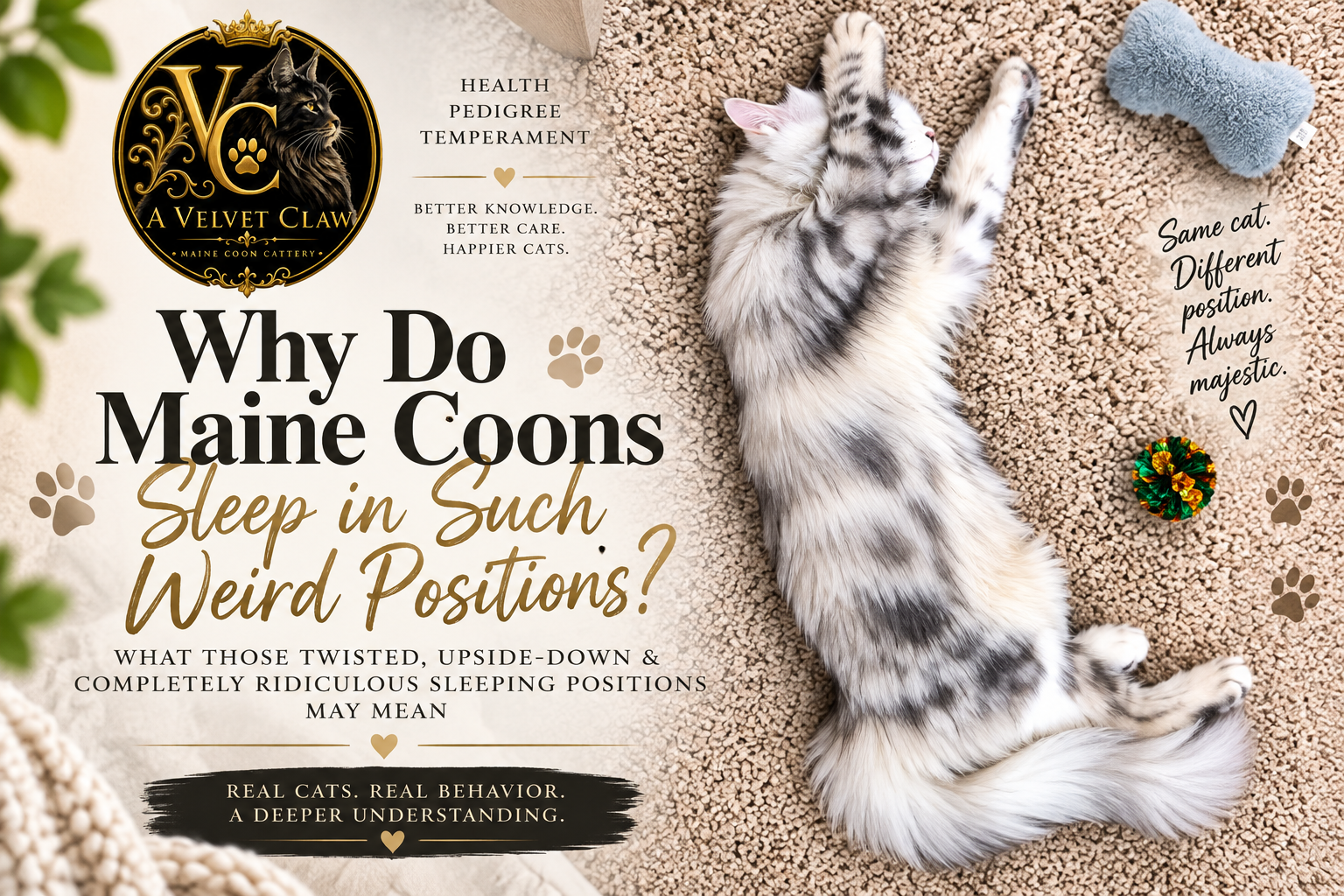 😴 Why Do Maine Coons Sleep in Such Weird Positions?