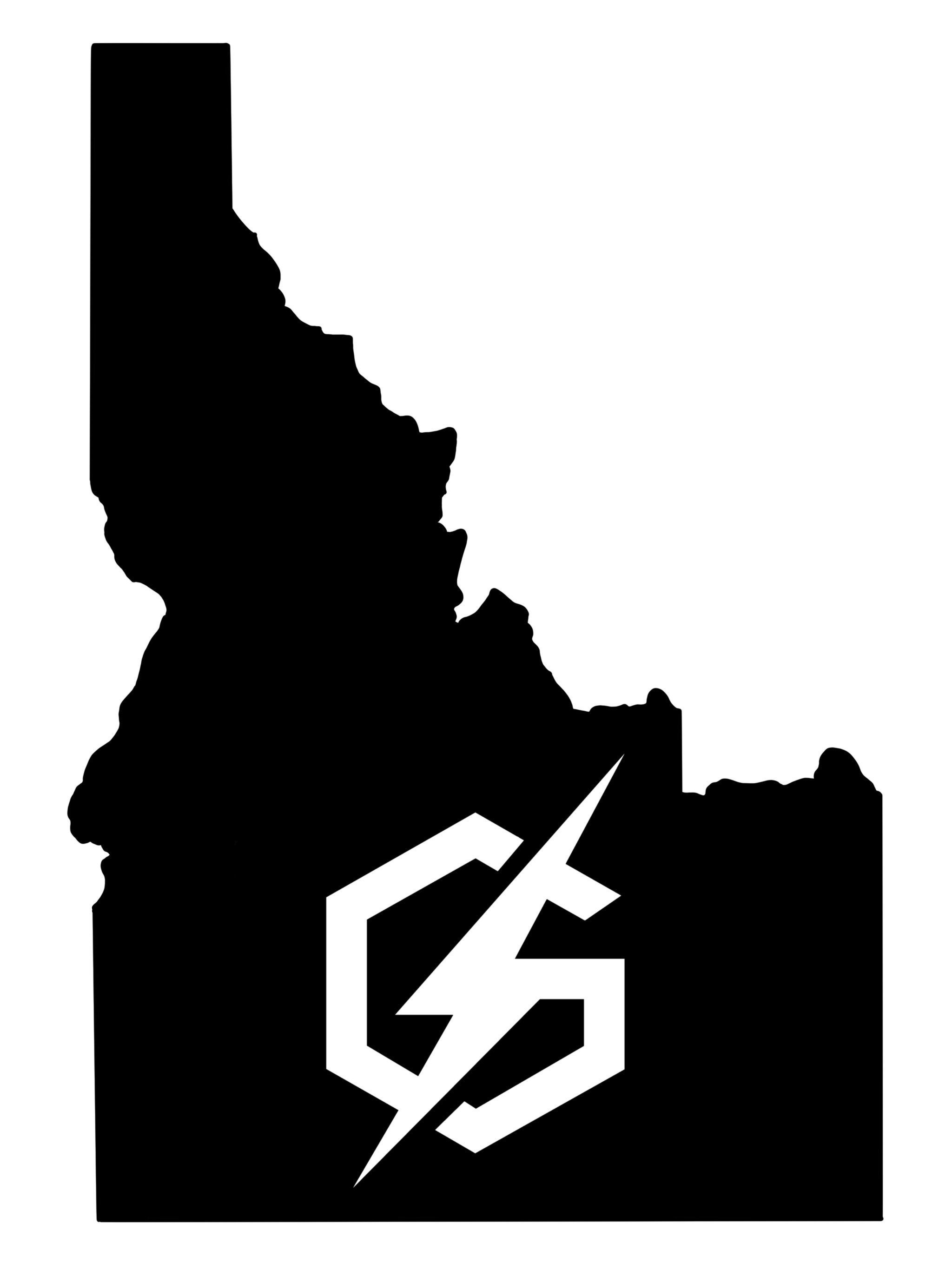 Godspeed Wellness logo with black Idaho state outline