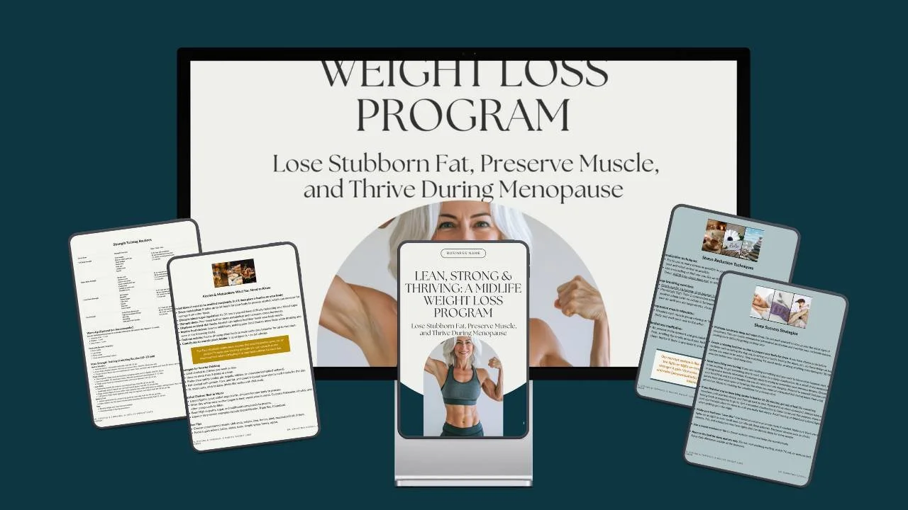 Online course supporting women in mid life looking to loose weight.