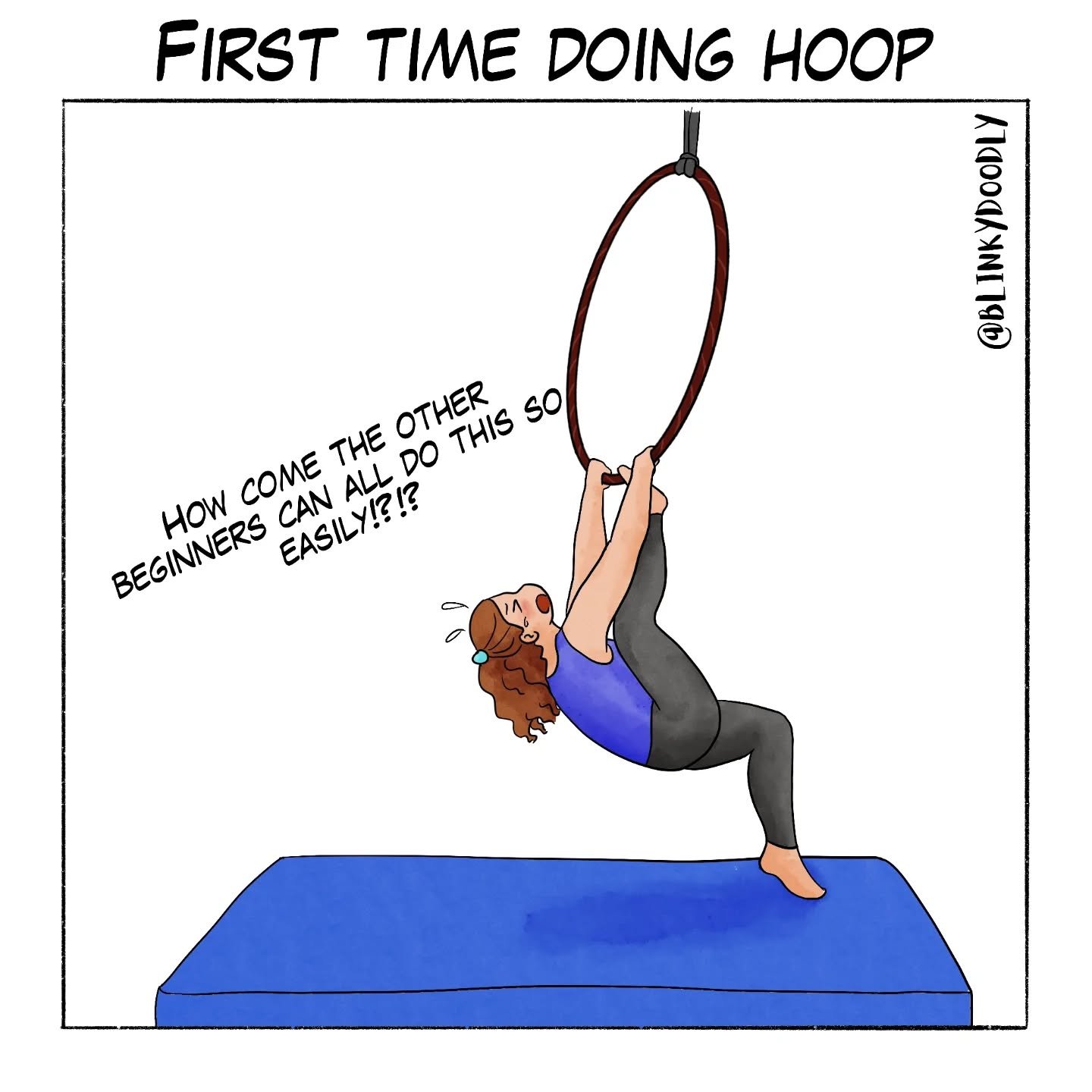 A very belated happy new year to everyone! Finally got around to drawing this. 

It's not the usual funny post but just something I really want to remind everyone of. I see this many times in my aerial classes over the year. People compare themselves