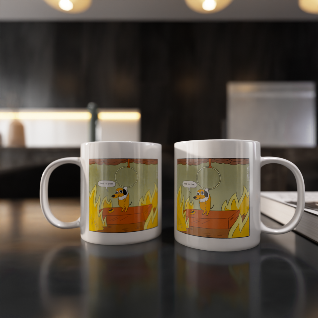 This Is Fine - Aerial Hoop Ceramic Mug (11oz)