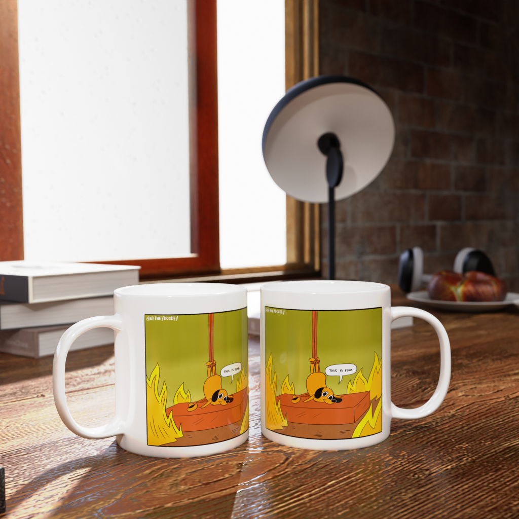This Is Fine - Aerial Silks Ceramic Mug (11oz)