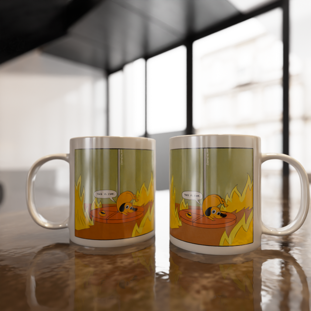 This Is Fine - Pole Dance Ceramic Mug (11oz)