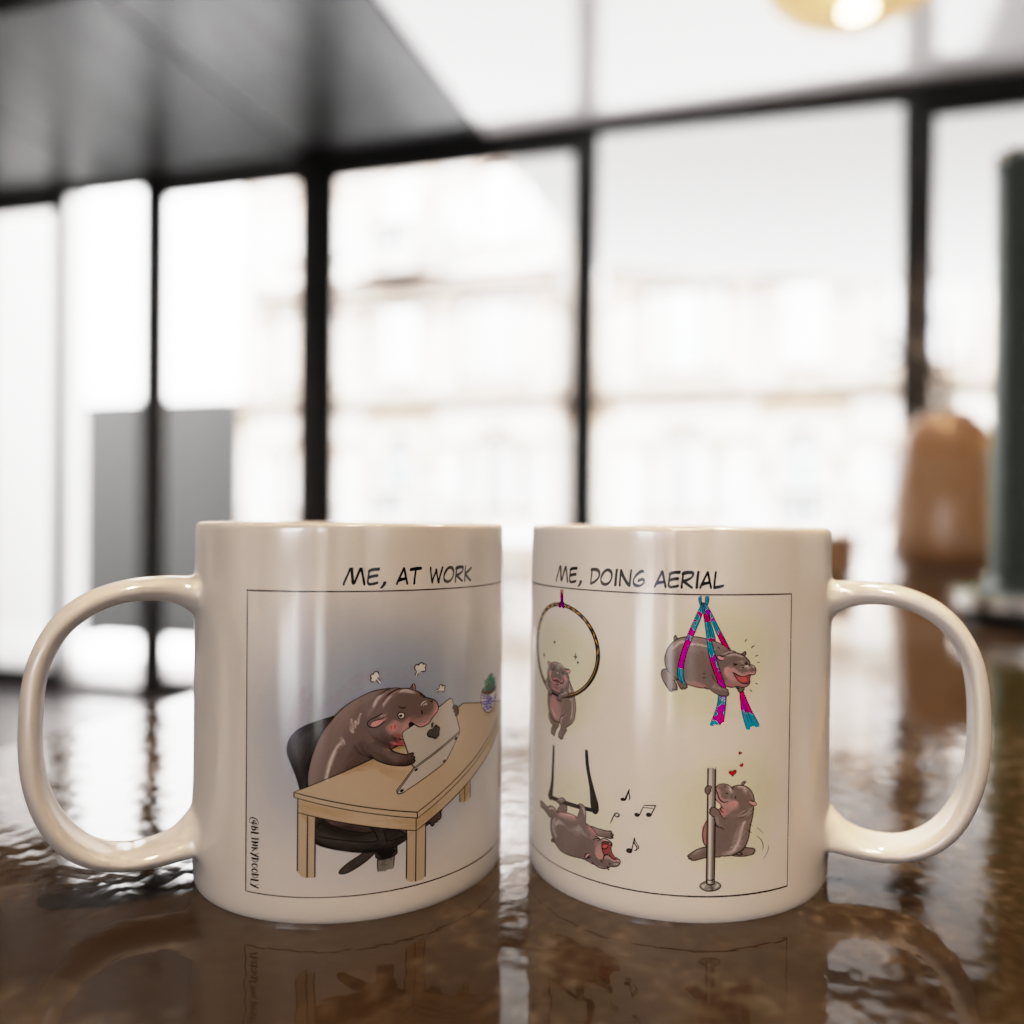 Moo Deng Ceramic Mug (11oz)