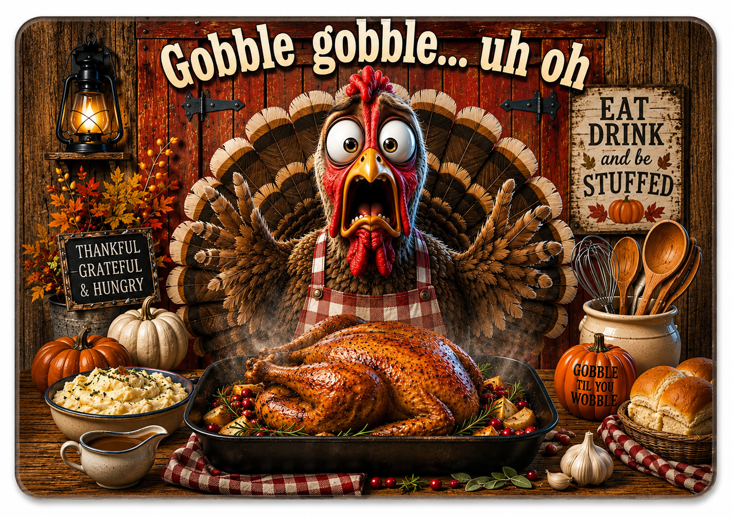 Gobble Gobble… Uh Oh! Thanksgiving Cutting Board