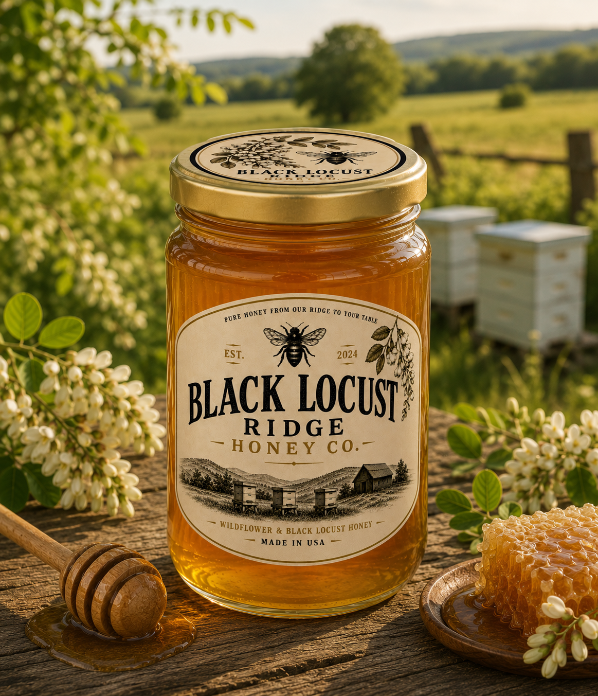 Wildflower & Black Locust Honey - 4oz.
