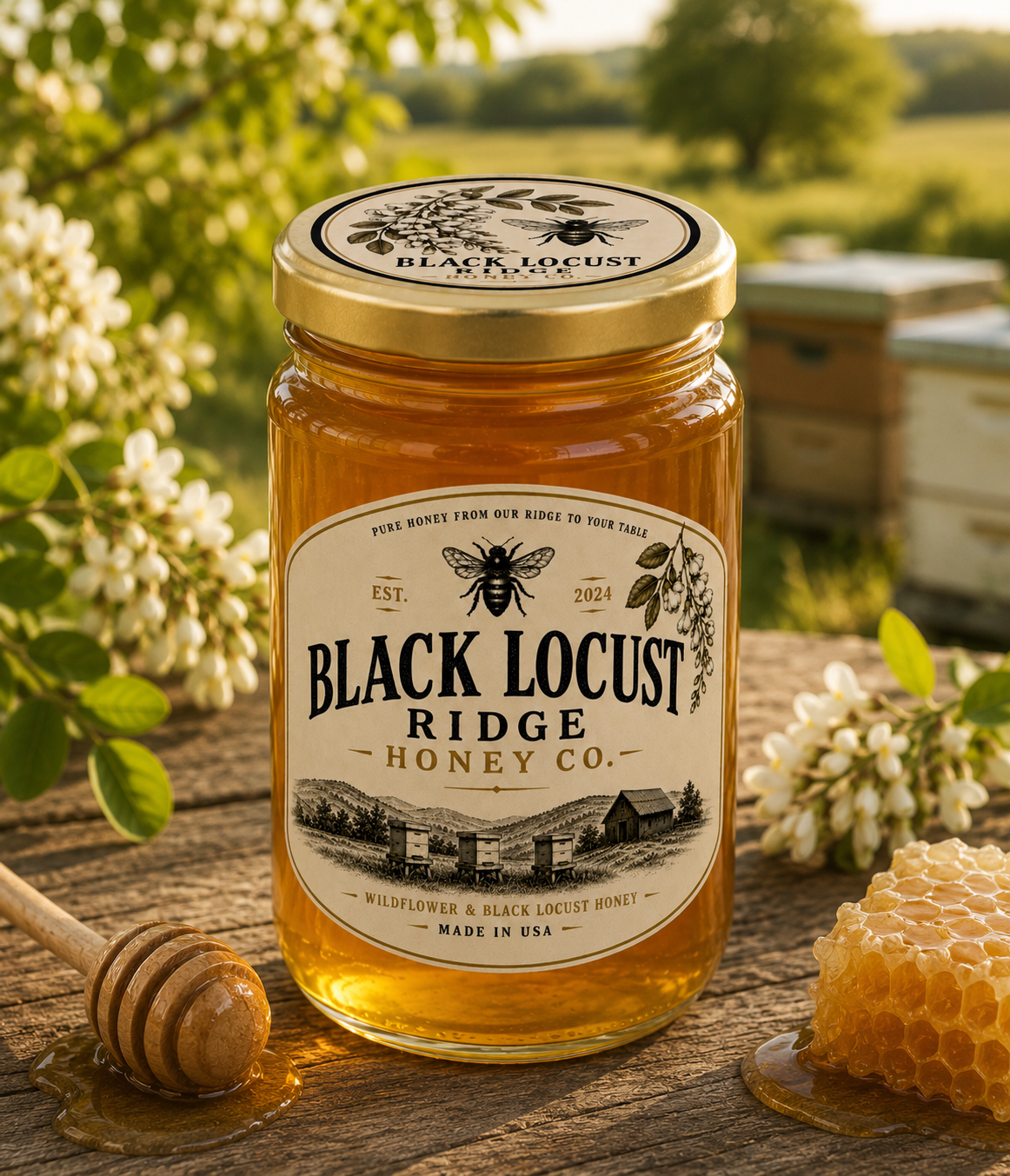 Wildflower & Black Locust Honey - 12oz