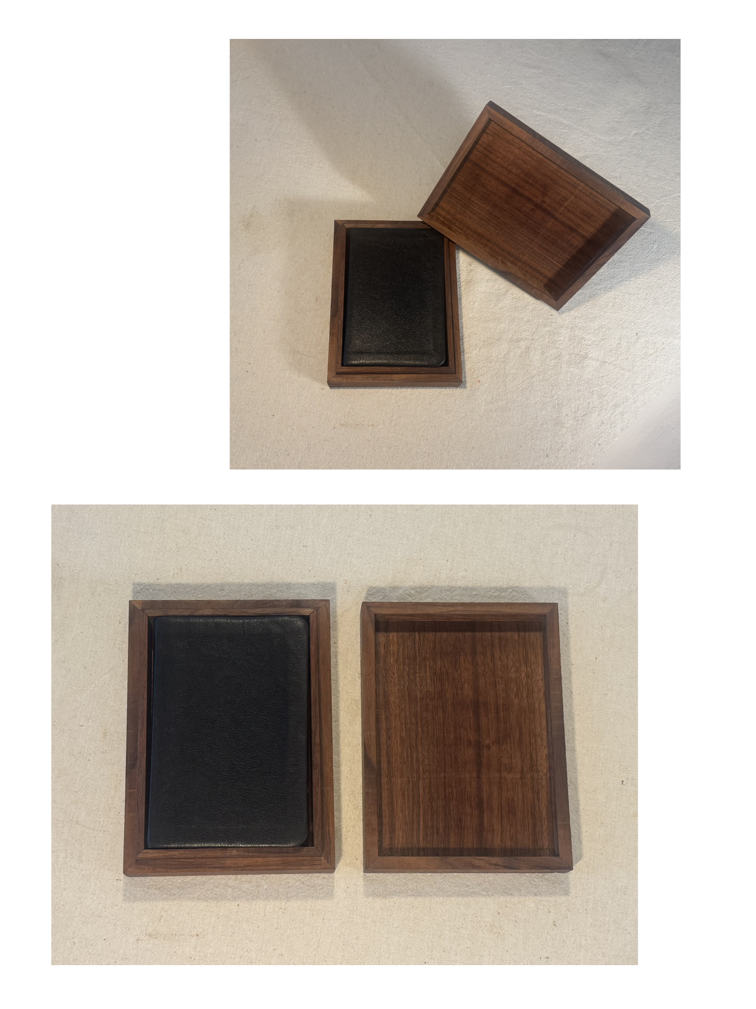 Bible fitted box - Walnut lumber board
