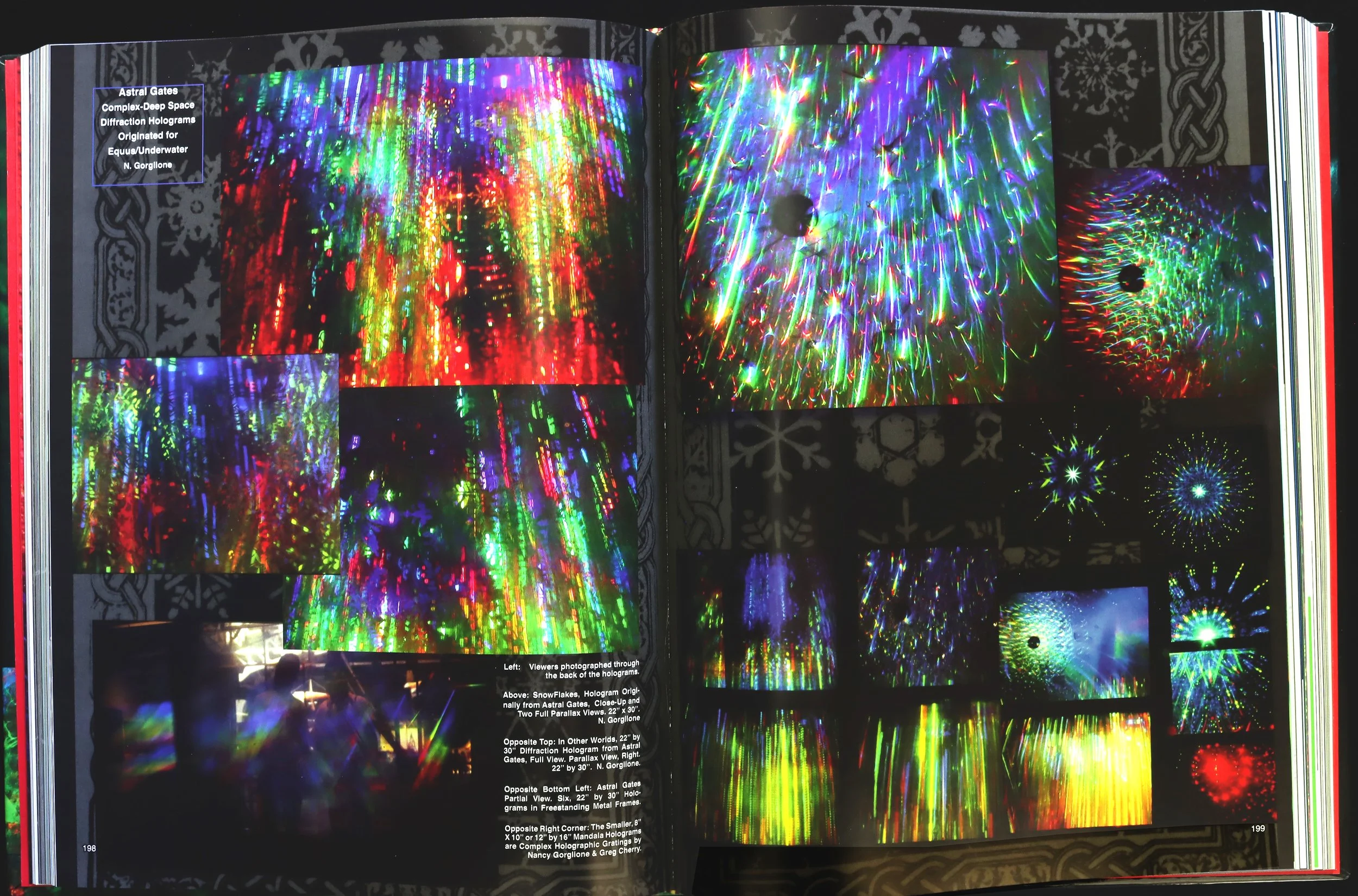 Holography and the Laser Arts- Snowflake and In Other Worlds Diffraction Holograms by Nancy Gorglione.jpg