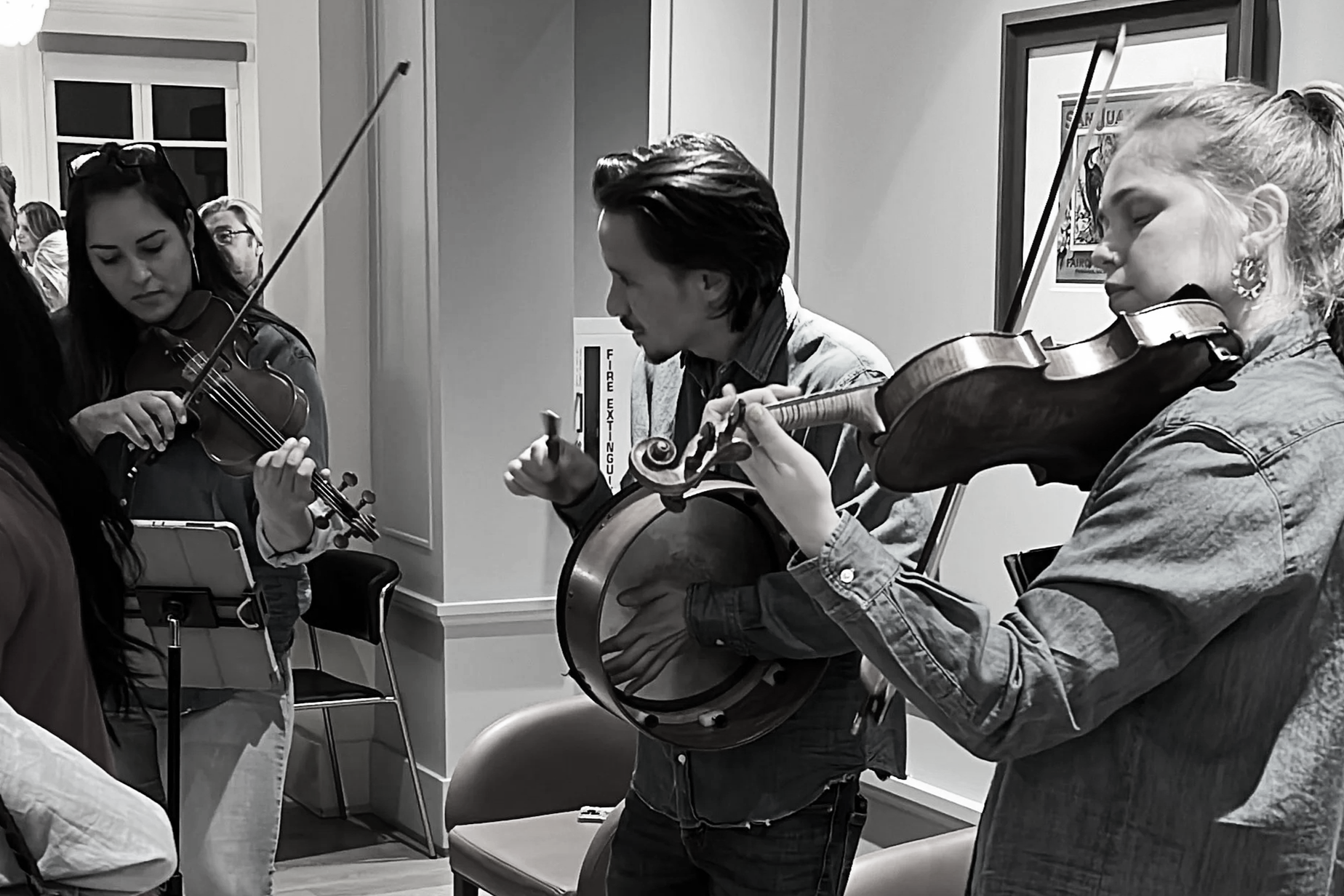 An image of an Irish band performing at a birthday party in Los Angeles