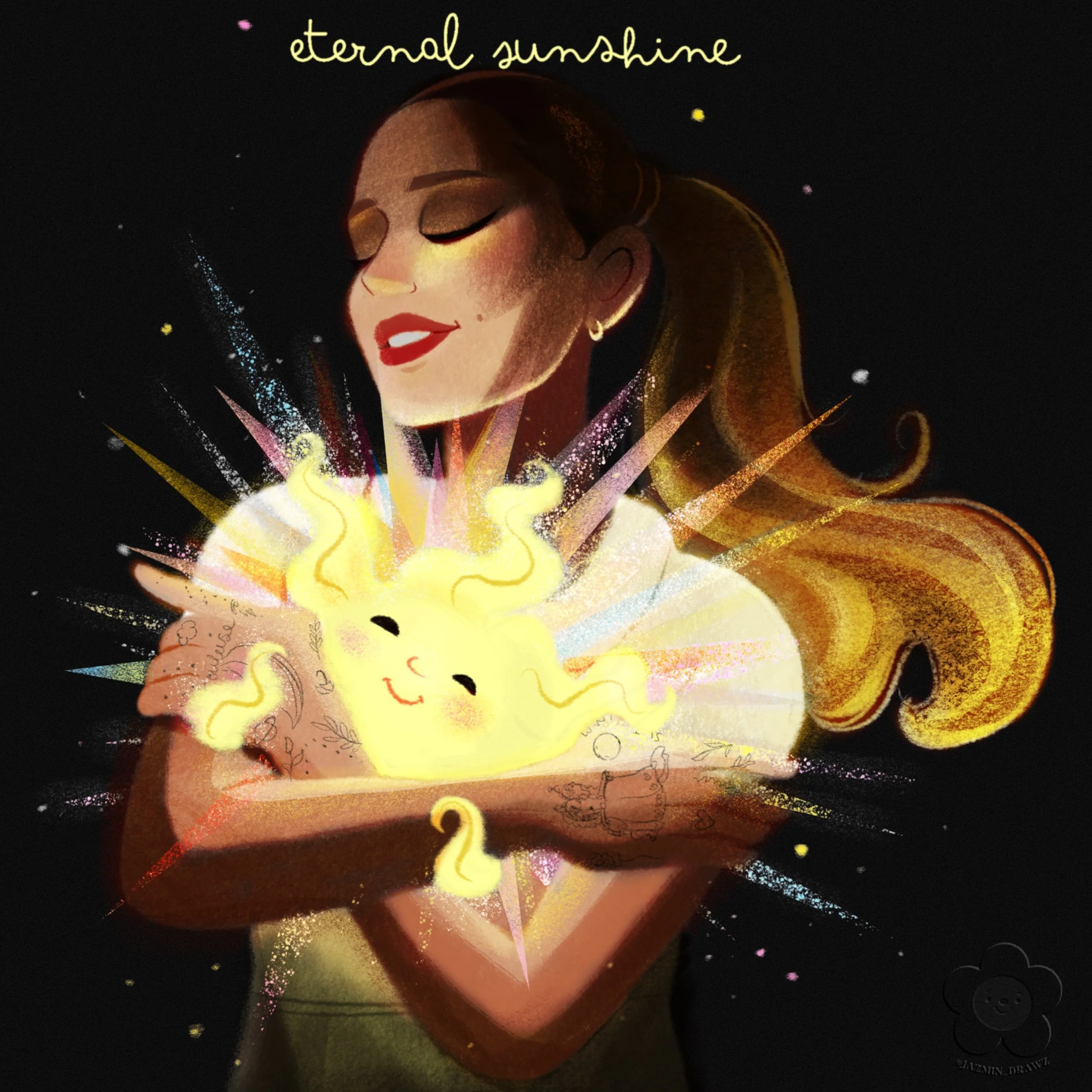As part of my final year illustration project, I designed and created my own record packaging inspired by Ariana Grande’s eternal sunshine.