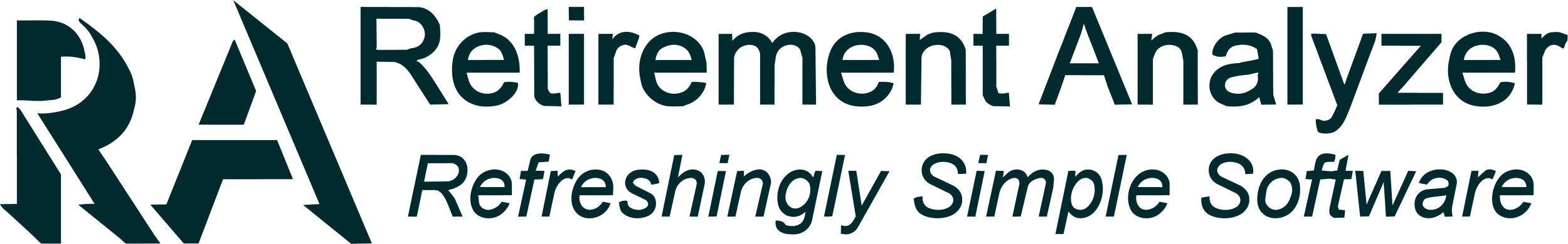 RA Retirement Analyzer logo with the tagline "Refreshingly Simple Software"