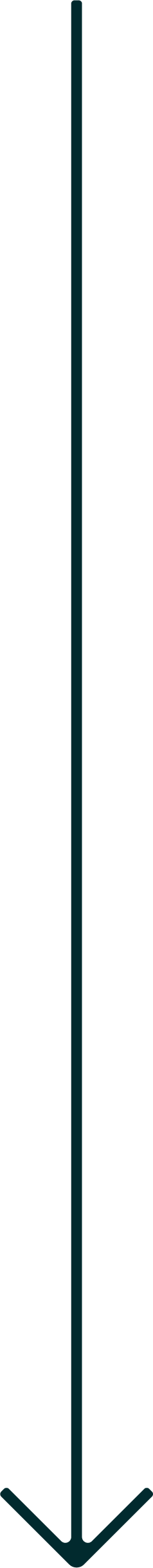 Arrow pointing downward with custom curved edges