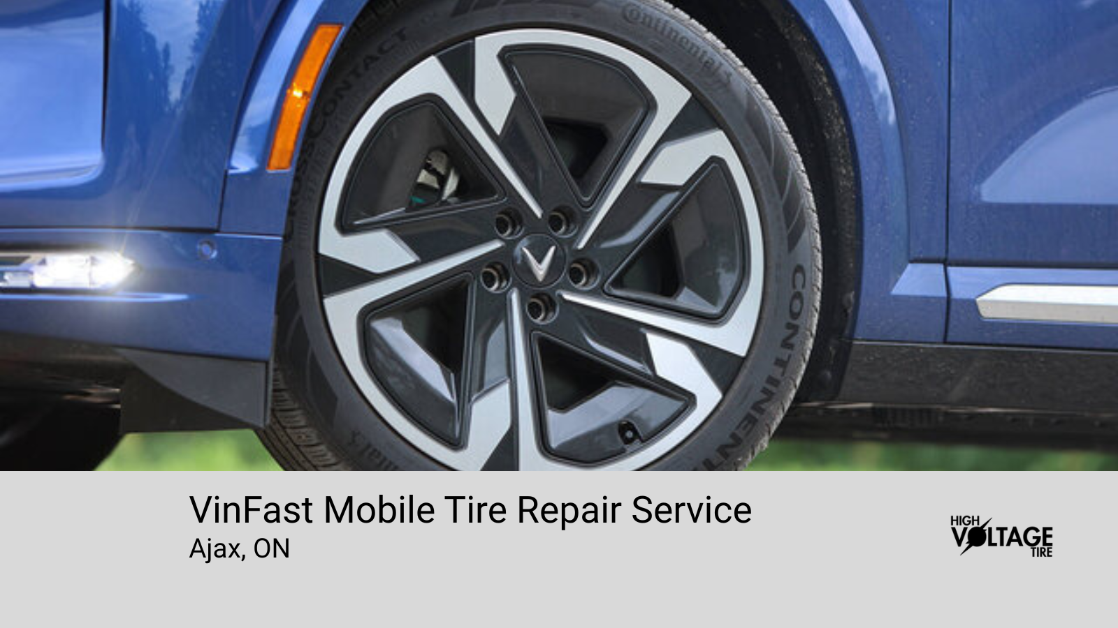 VinFast mobile tire repair service Ajax, Ontario - High Voltage Tire.