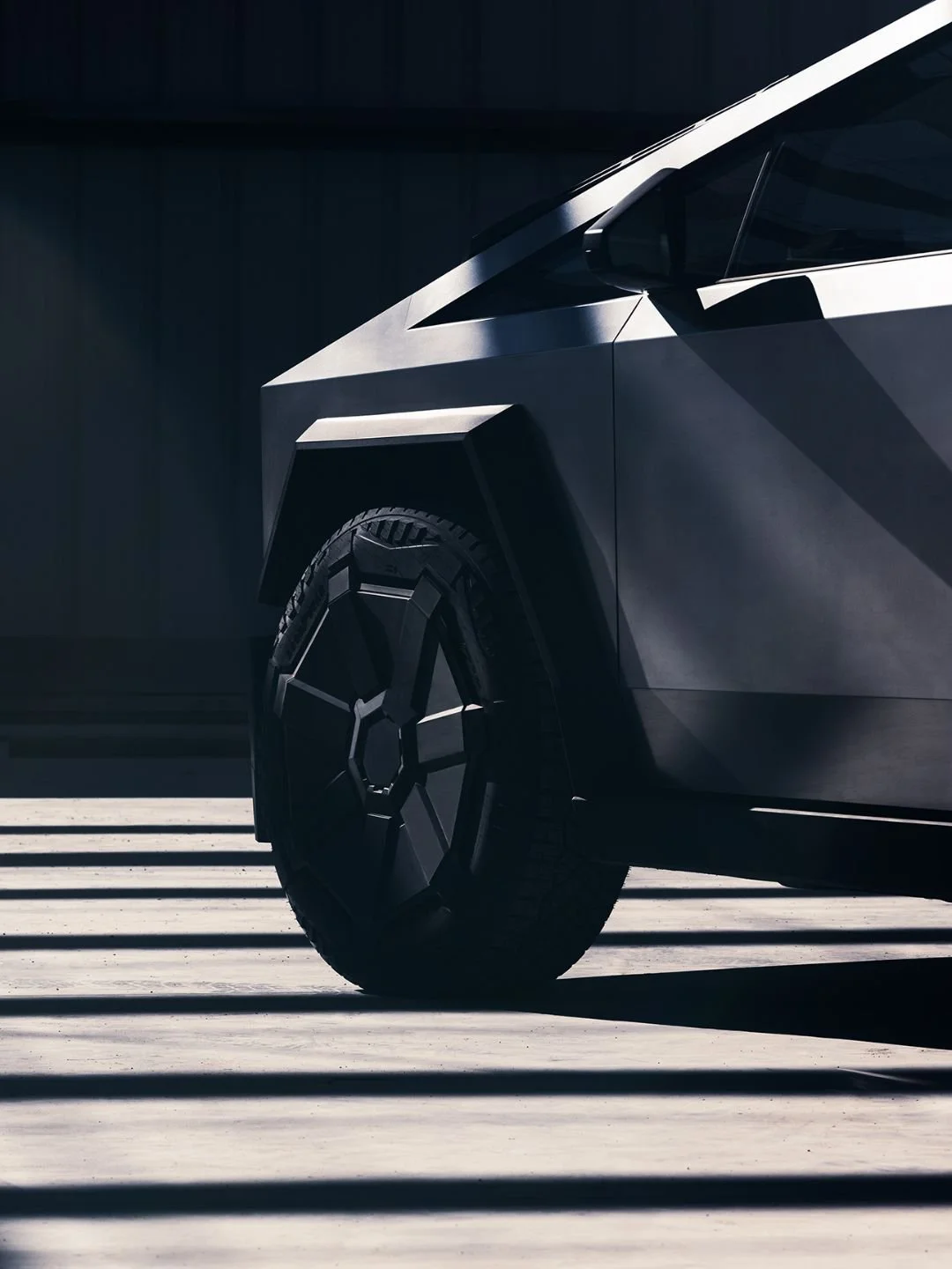 Cybertruck Tires With Driveway Installation