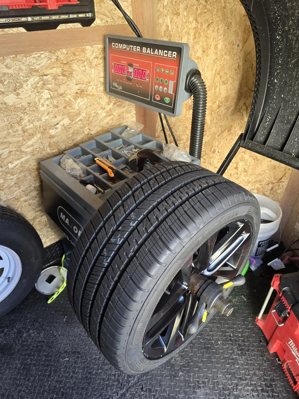 Tesla Model X wheel perfectly balanced.