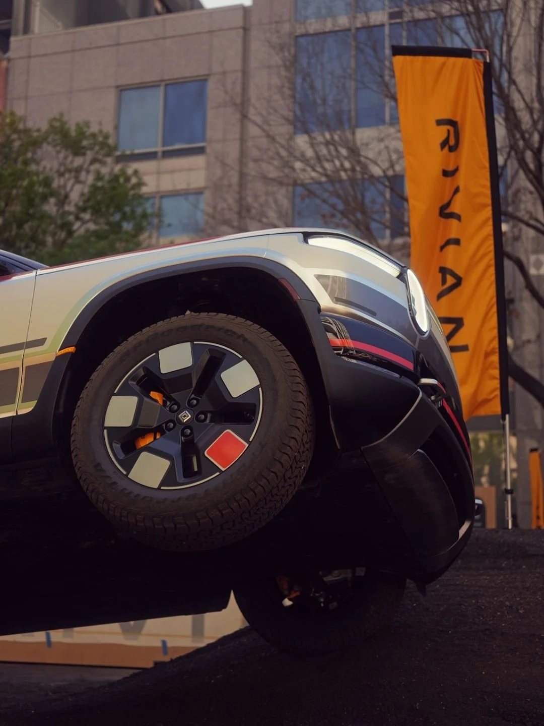 Rivian Tires With Driveway Installation