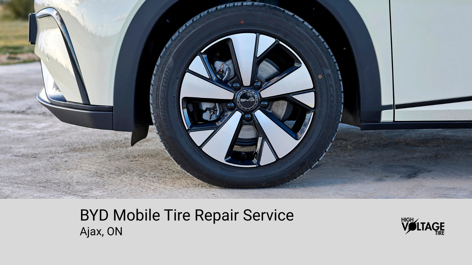 BYD mobile tire repair service Ajax, Ontario - High Voltage Tire.