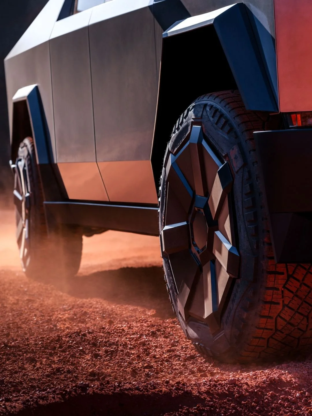 Cybertruck tires installed.
