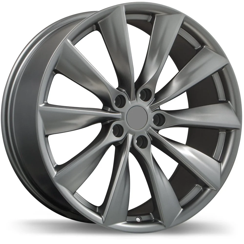18 Inch Replika R241B Space Grey Hubcentric Rims Tesla Model 3