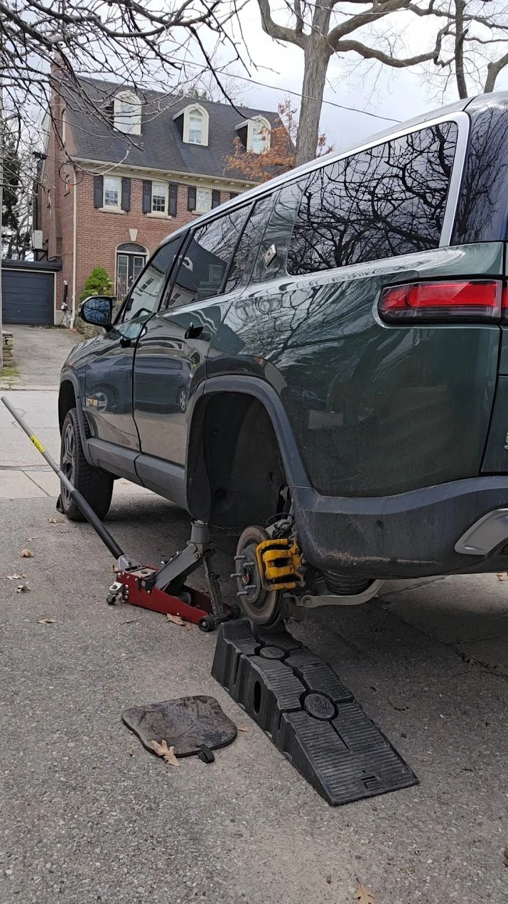 Rivian drivewy tire service in Toronto.