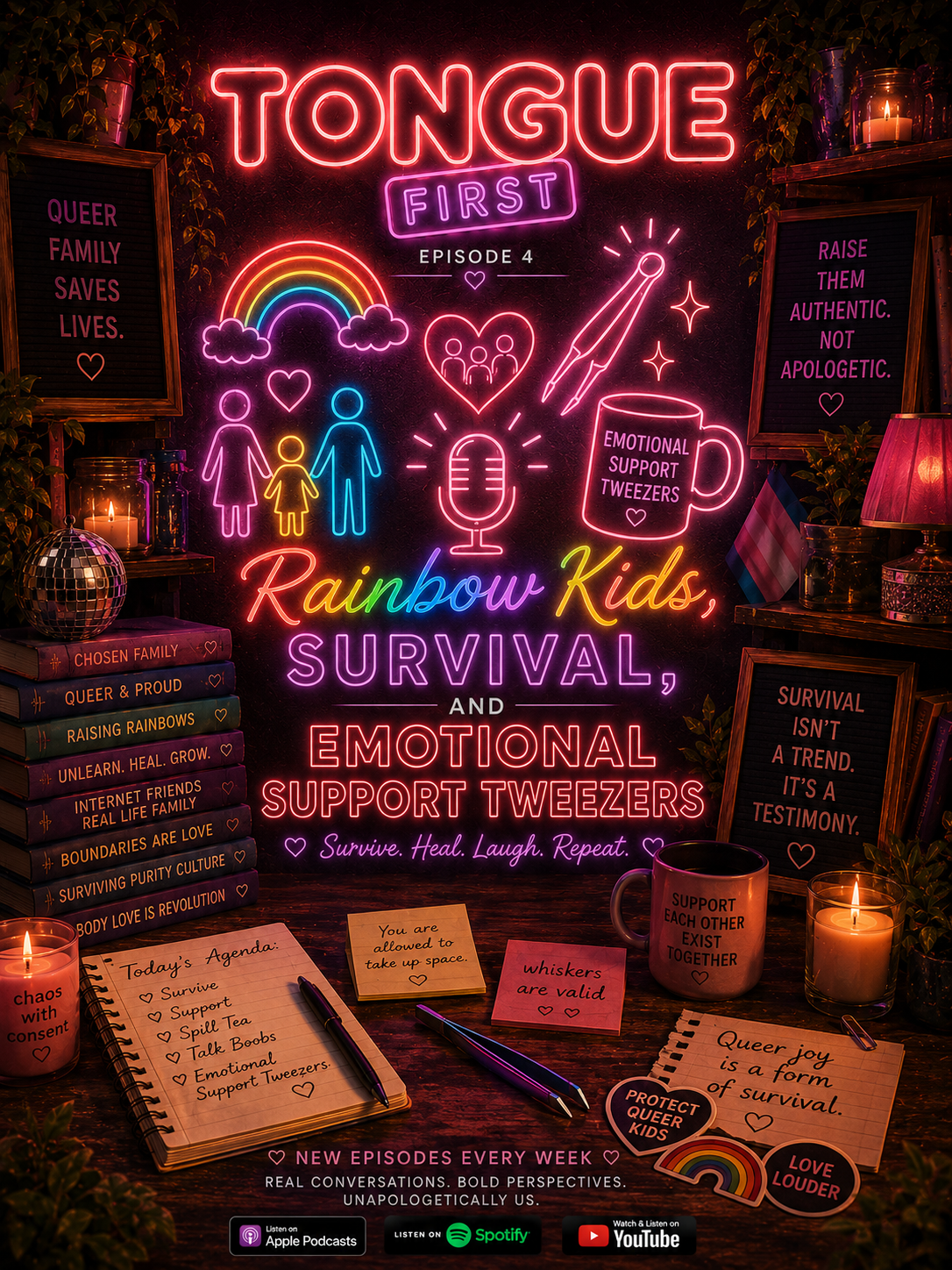 Ep 4 - Rainbow Kids, Survival, and Emotional Support Tweezers