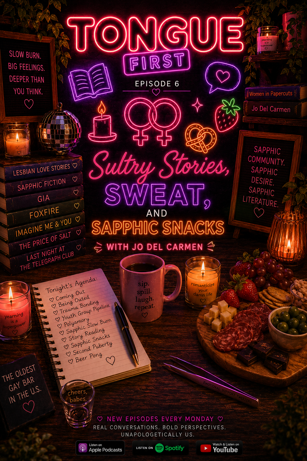Ep 6 - Sultry Stories, Sweat, and Sapphic Snacks with Jo Del Carmen
