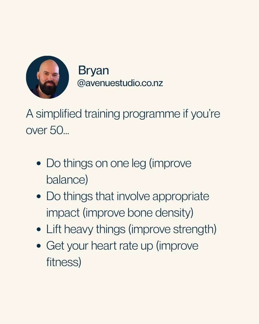 If you are over 50, simplifying your exercise programme is the way to go!