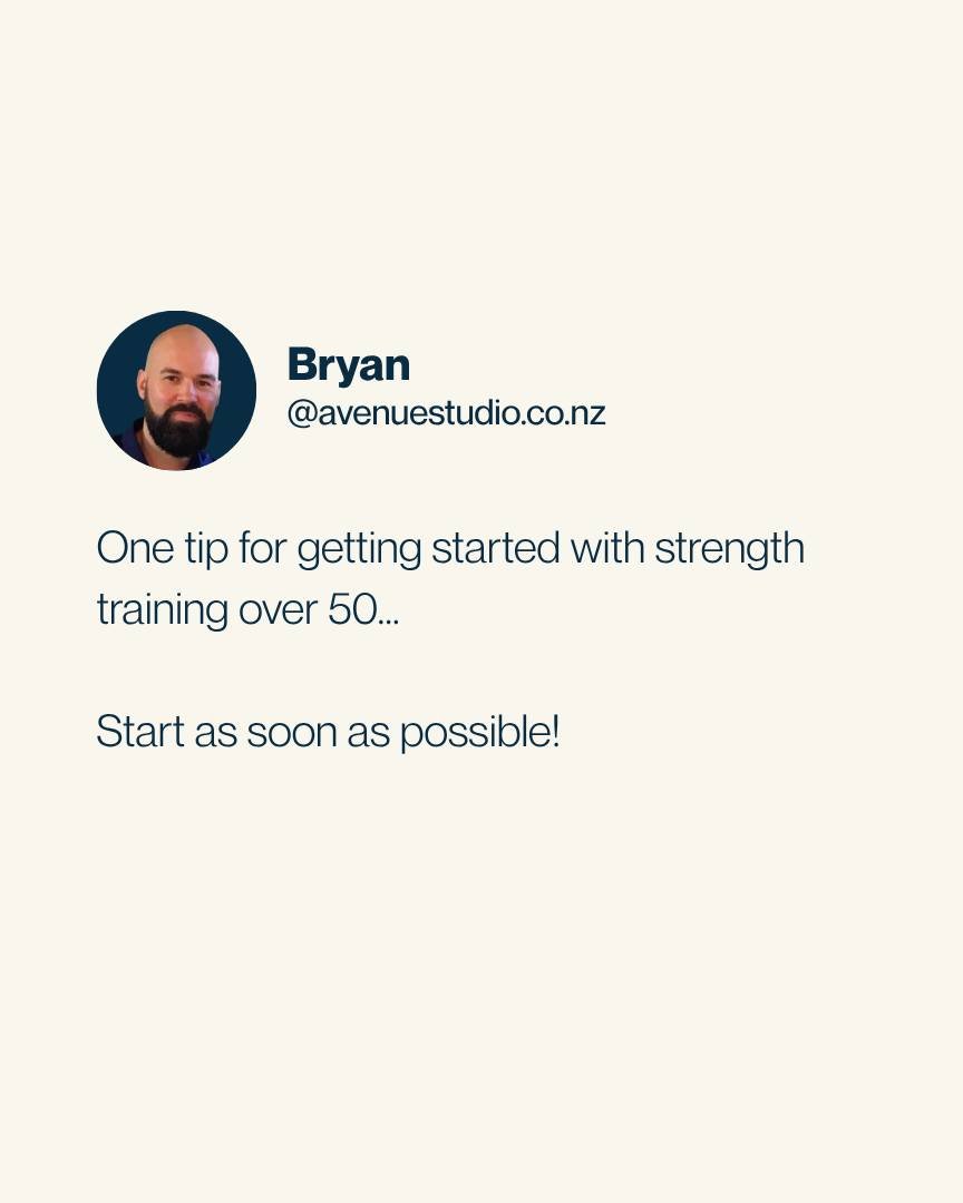One tip for getting started with strength training over 50...

Start as soon as possible!