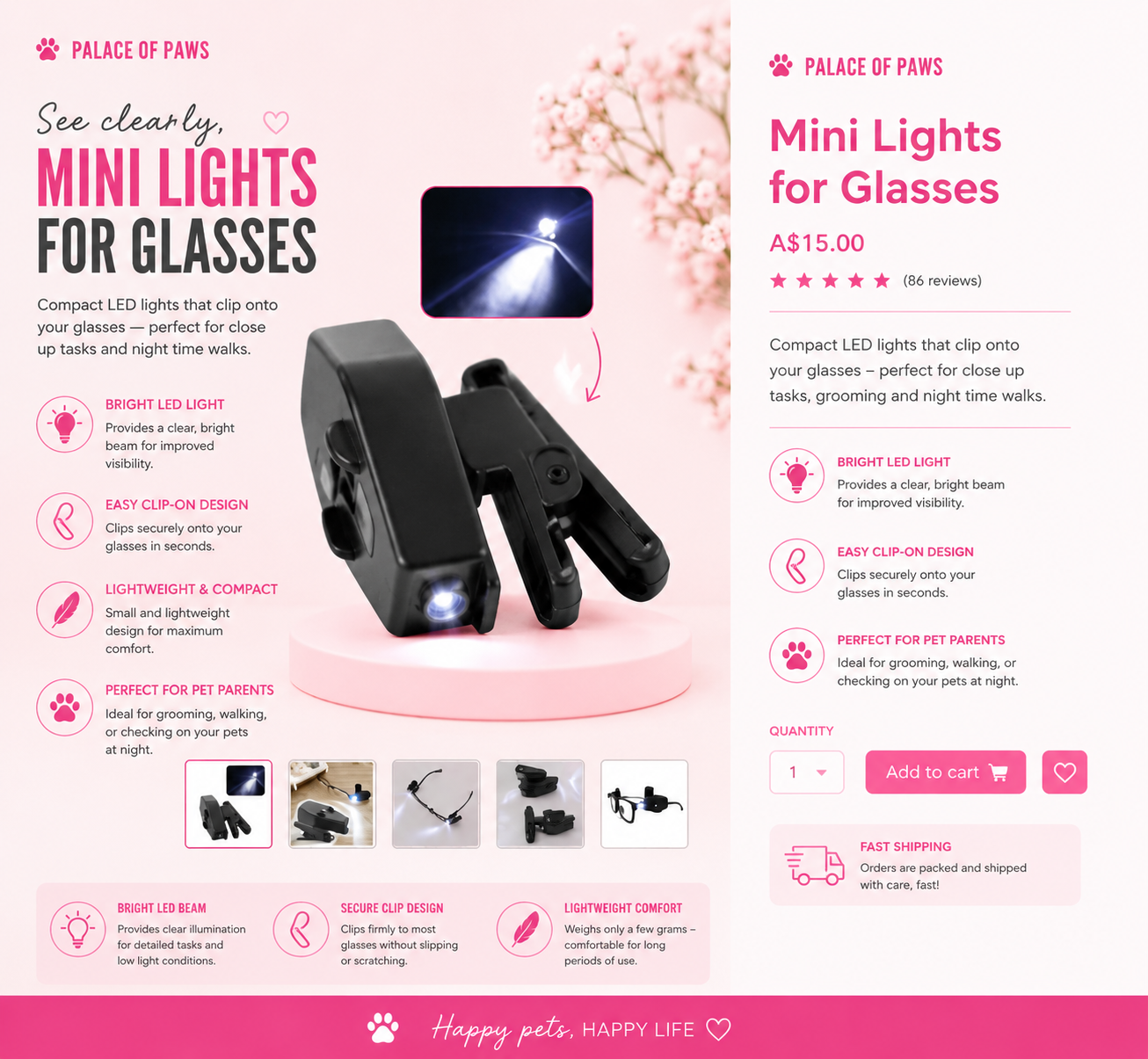 Mini Lights for Glasses