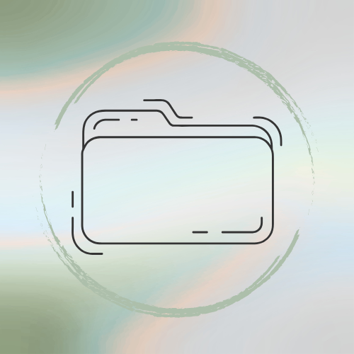 Digital illustration of a folder icon with a colorful, abstract background.
