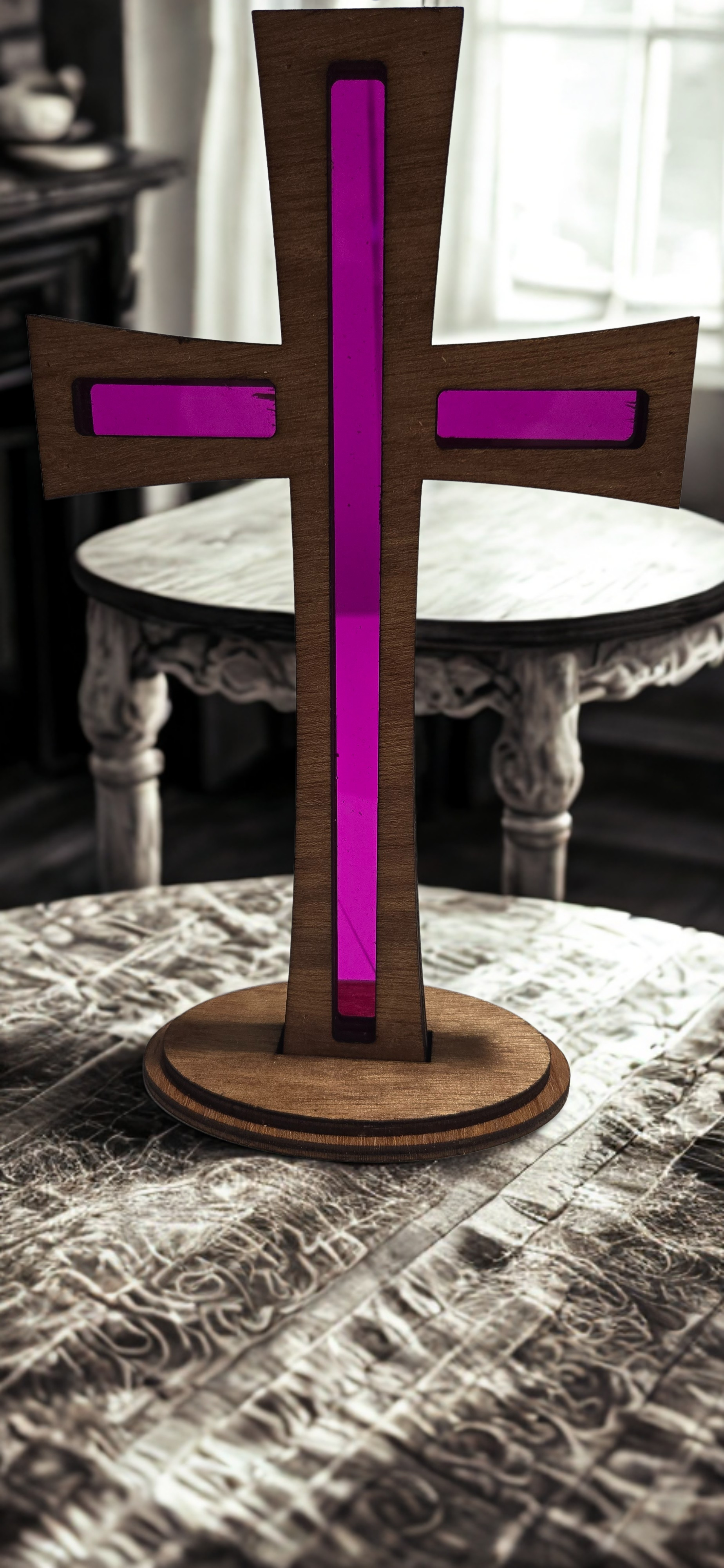 Purple Cross on table.png
