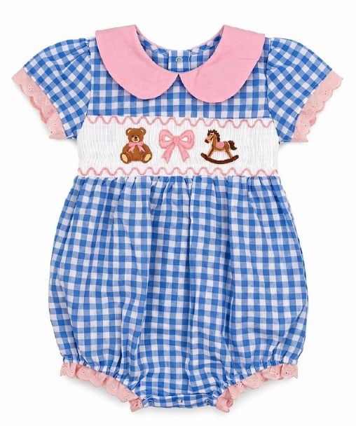 Vintage Toy Smocked Bubble Romper