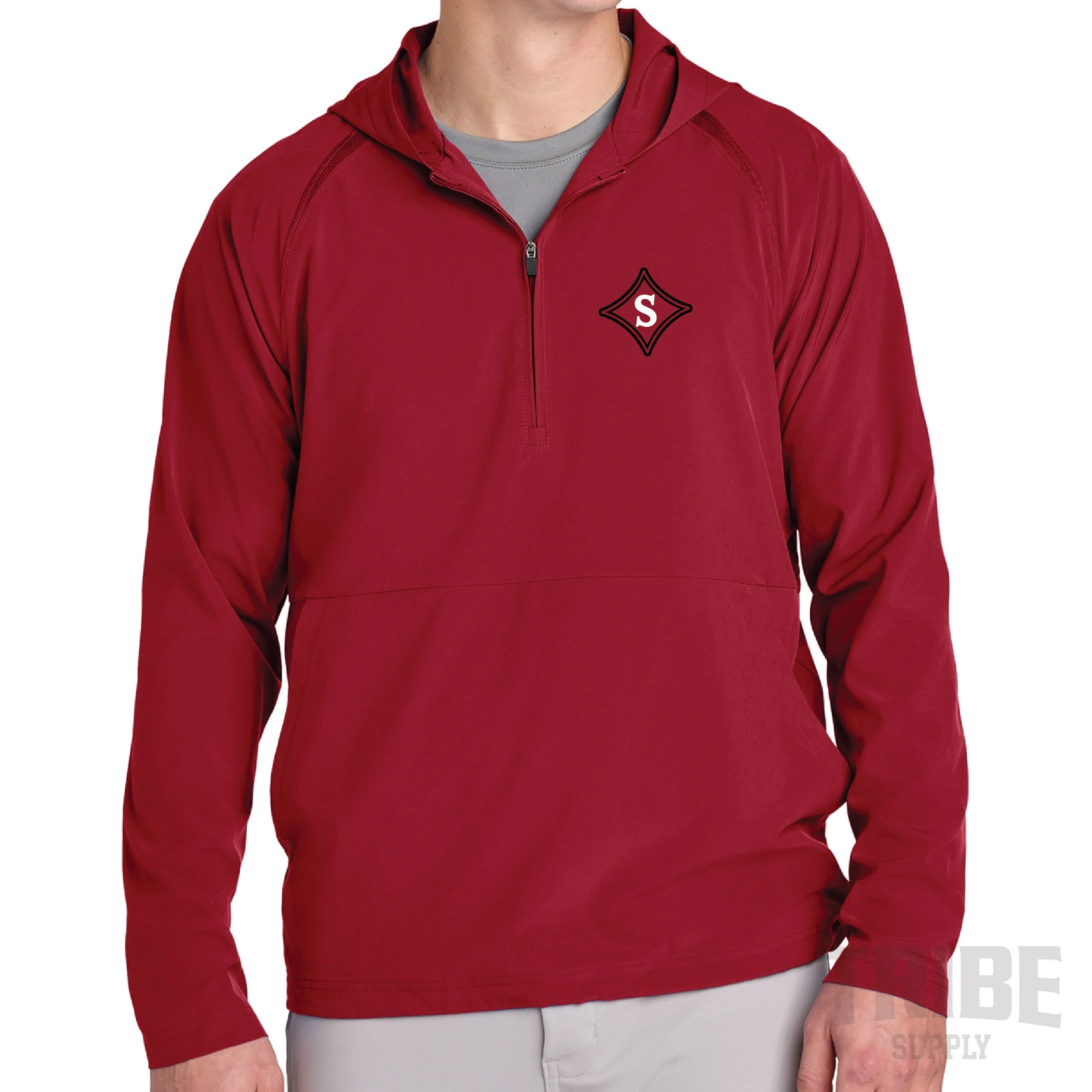 Sport-Tek® Repeat 1/2-Zip Long Sleeve Hooded Jacket JST488