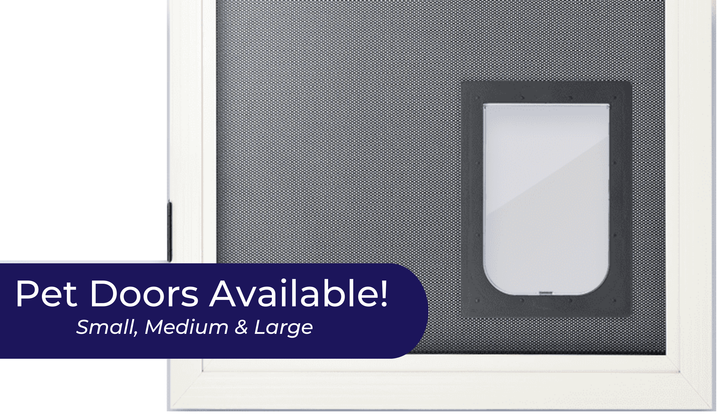 IntrudaGuard Pet Doors available in small, medium and large