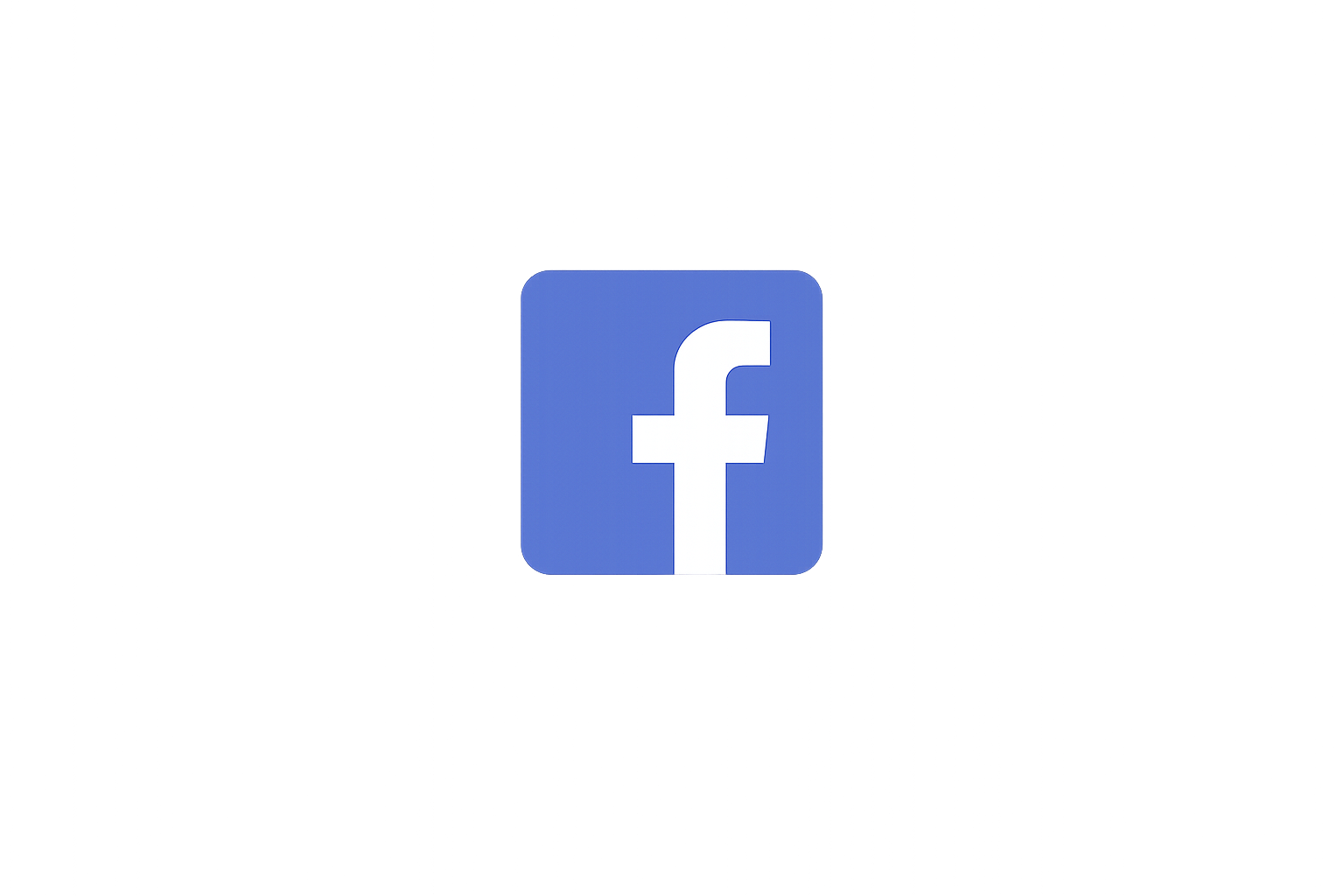 Logotipo de Facebook en un fondo gris.