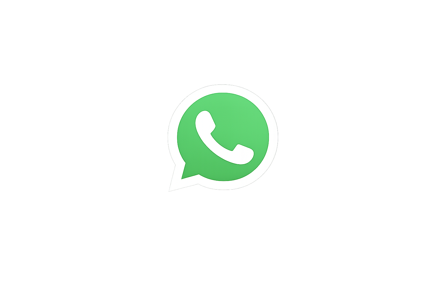 Icono de WhatsApp en color verde y blanco en el centro de la imagen.