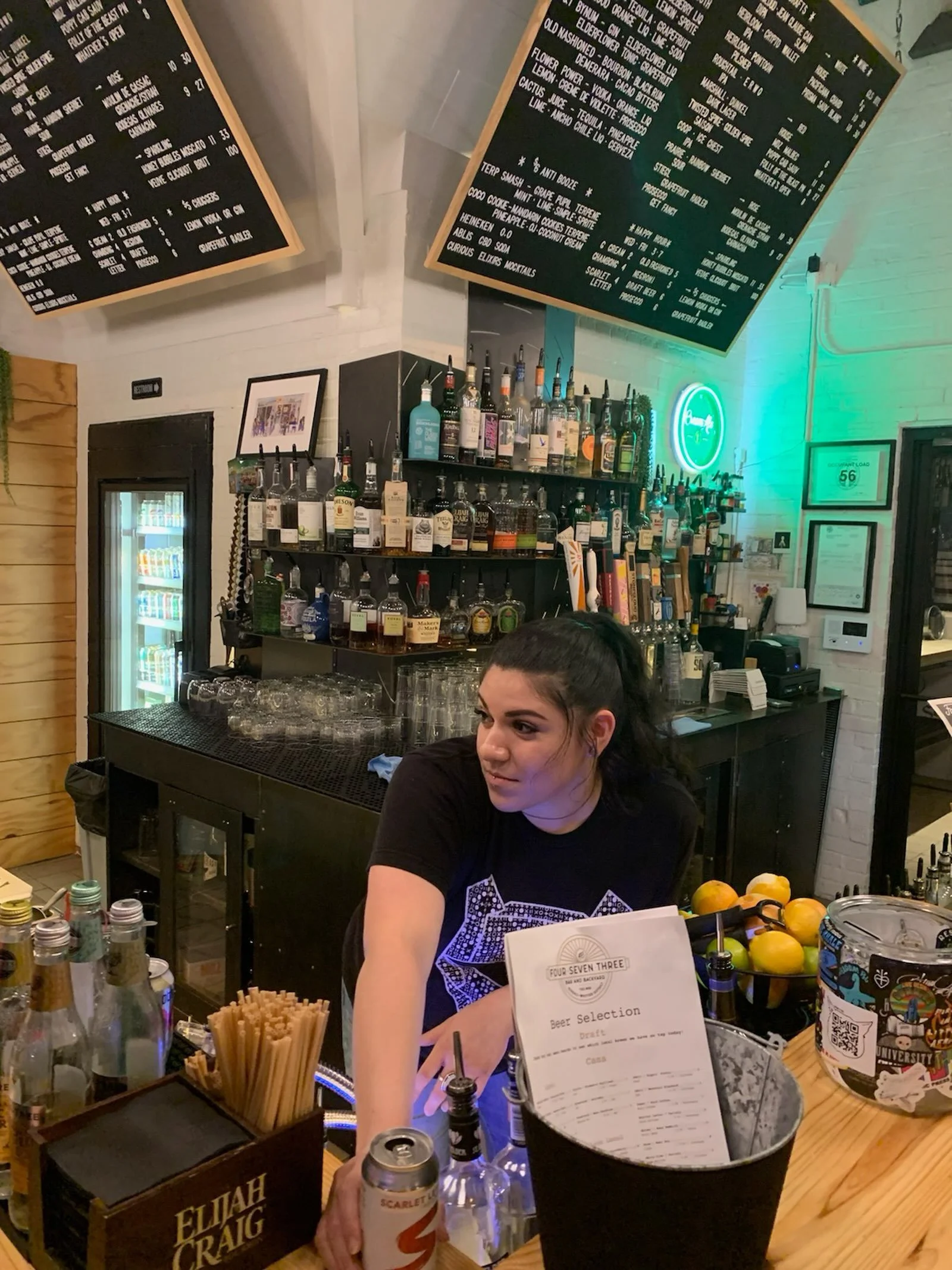 The woman behind Bitters &amp; Blooms 
A few years ago behind the bar at @four.seven.three. 🍸
Around the middle of my bartending journey so far, I was learning that great hospitality is about so much more than making drinks. It&rsquo;s about reading