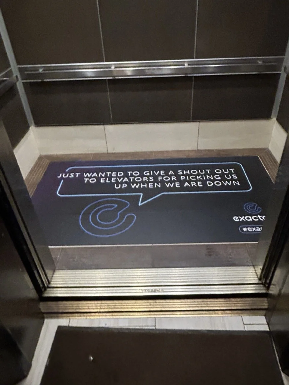elevator floor decal