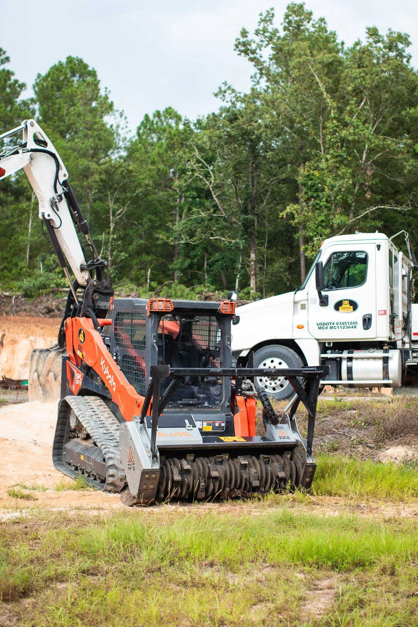 Forestry mulching preparation to clear overgrown land near Aiken County, SC.