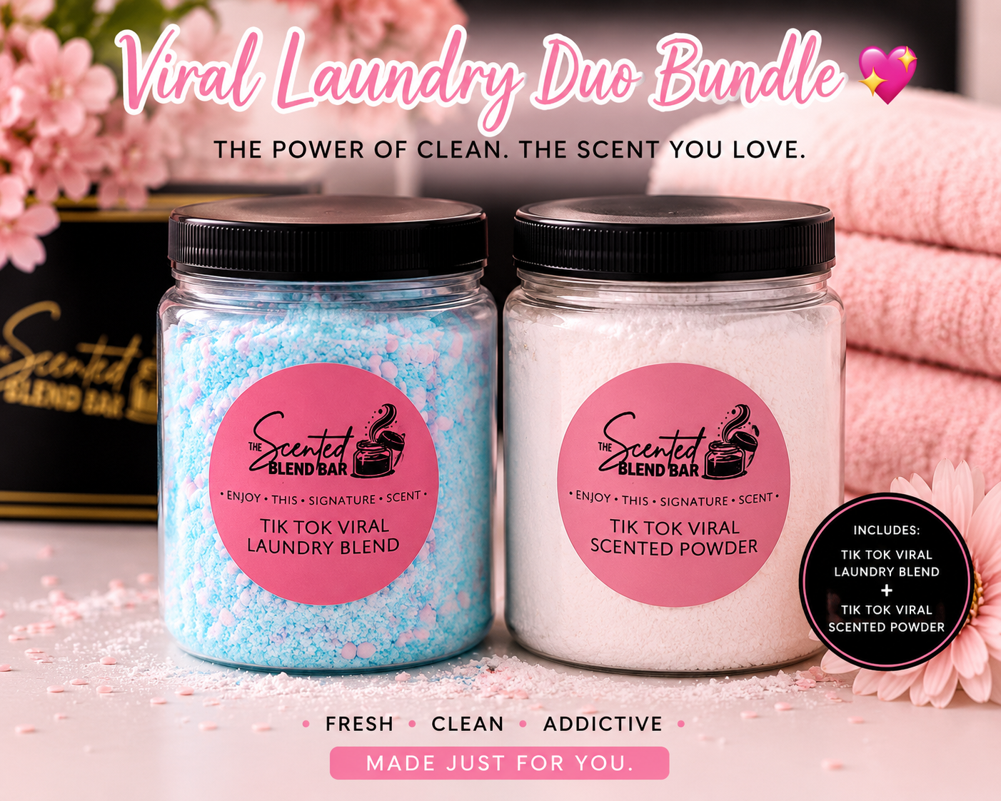 Viral TikTok Laundry Powder — Signature Scent Duo