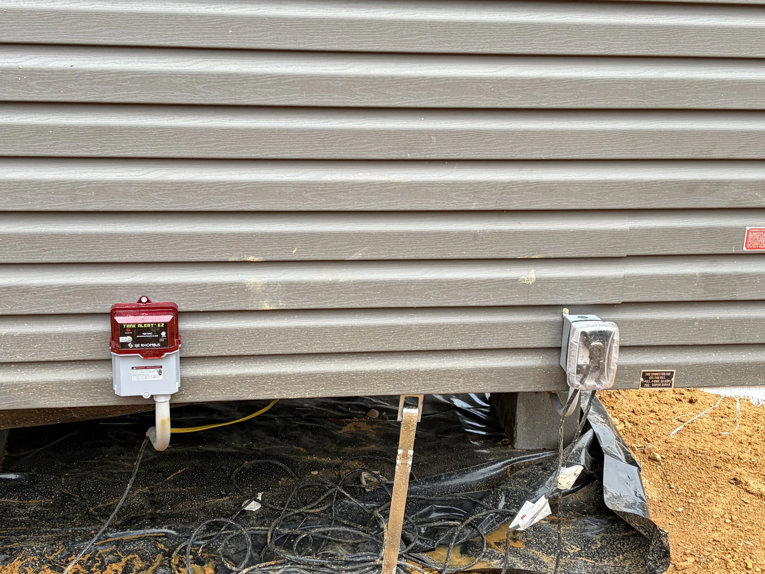 Power ran for a septic pump and alarm box for a home in Hokes Bluff, Al