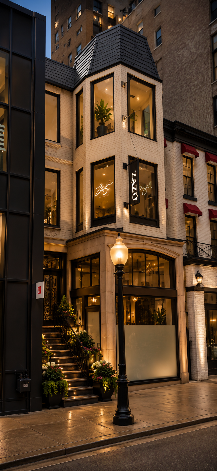 Exterior of Zazú Salons Gold Coast, a luxury hair salon in downtown Chicago