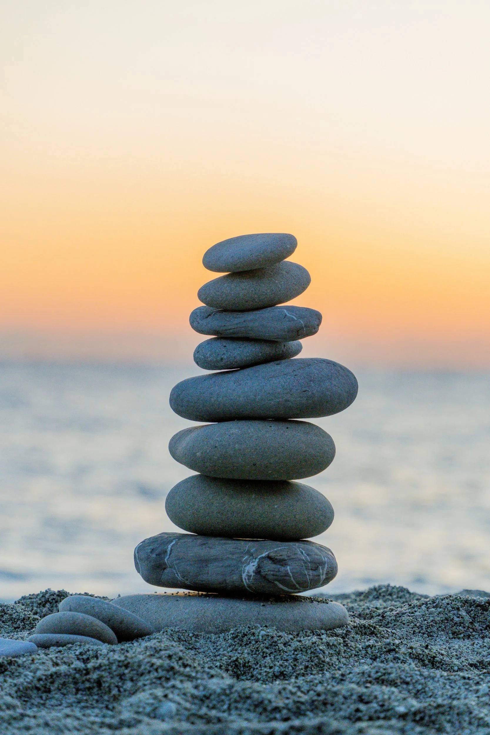 holistic style peaceful stacked stones