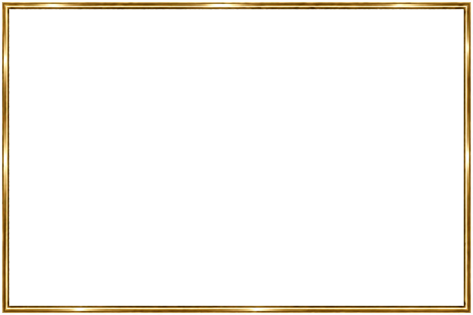 Empty gold-bordered frame with a gray background